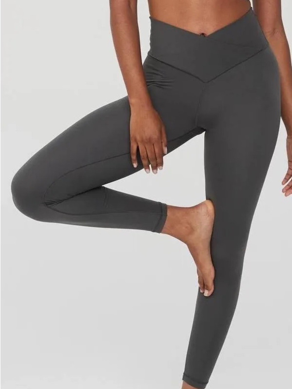 Offline Aerie Real Me 7/8 Gray Crossover Leggings Womens Size Medium Athleisure